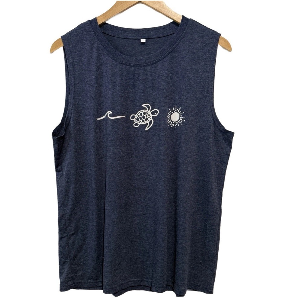 Blue Wave Turtle Sun Tank Women's Size X-Large